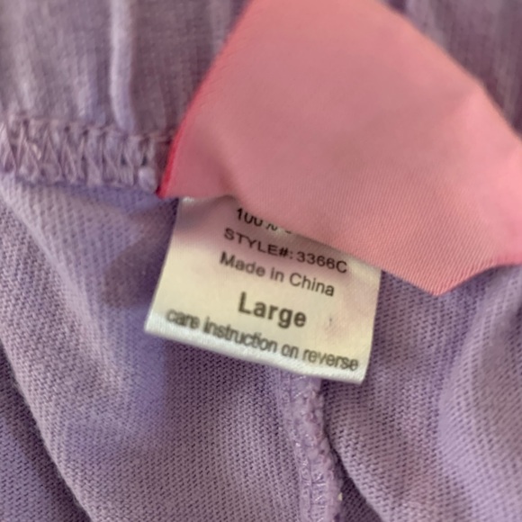 Vintage Lilac Capri Pants with Beach Theme Print - Picture 4 of 4